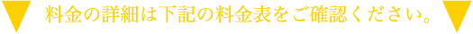 料金の詳細は下記の料金表をご確認ください。